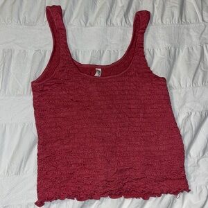 Aeropostale x Sabrina Carpenter pink runched tank top